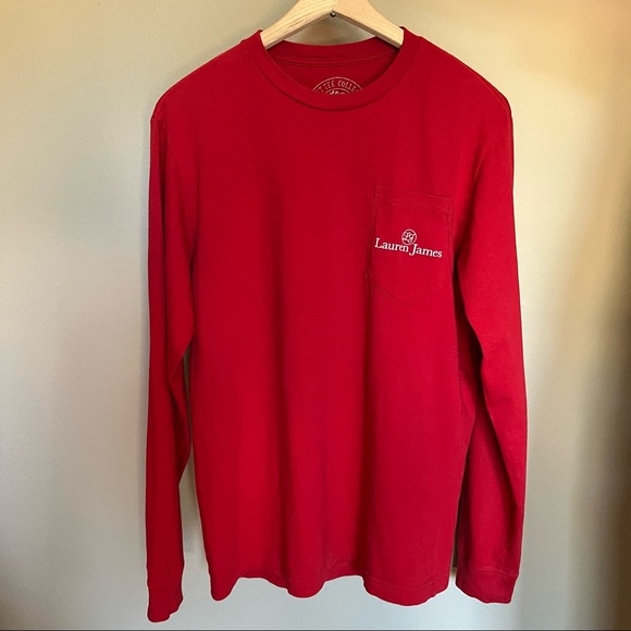 LJ Lauren James Christmas 🎅 Red Long Sleeve Tee Small - Picture 2 of 5
